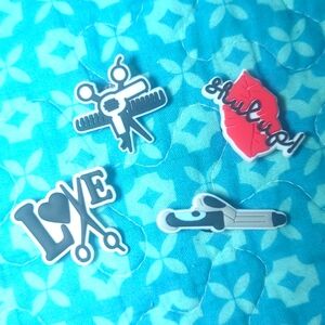 4 New Shoe Accessories Charms Hairdresser Stylist Set